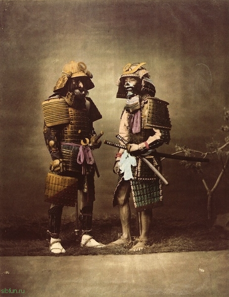 Последние цветные фотографии настоящих самураев и их куртизанок