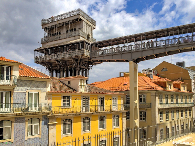 Санта-Жушта – необычный лифт ученика Эйфеля в центре Лиссабона