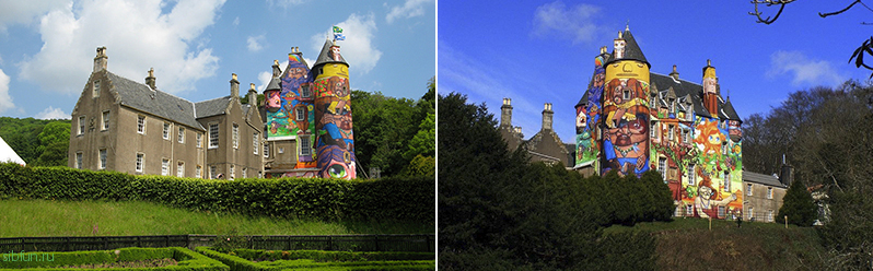 Келберн – старинный замок 13-го века, покрытый красочными граффити