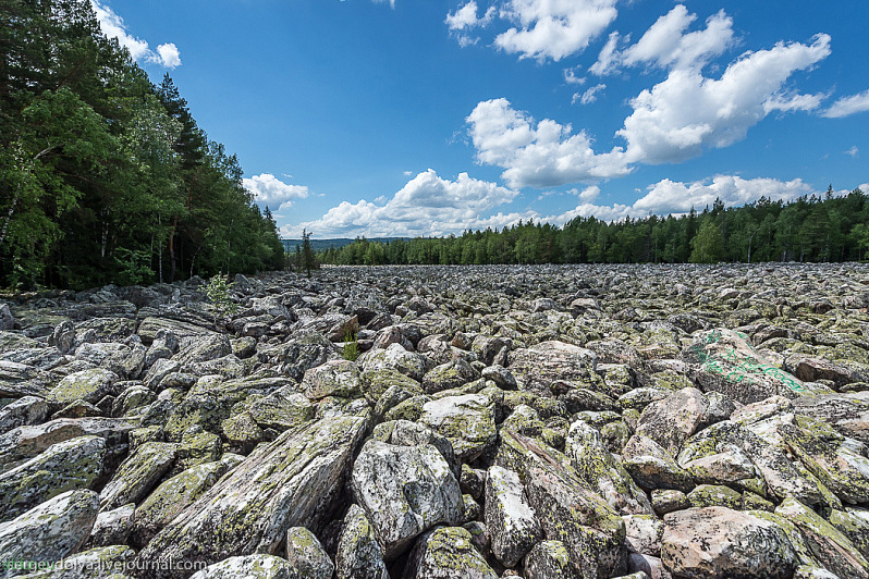 «Каменная река» в российском Национальном парке Таганай