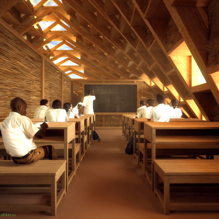 Архитекторы разработали школу из соломы для африканских детей