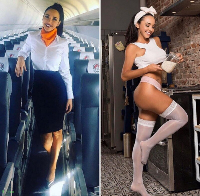 Фотографии стюардесс на работе и в социальных сетях 