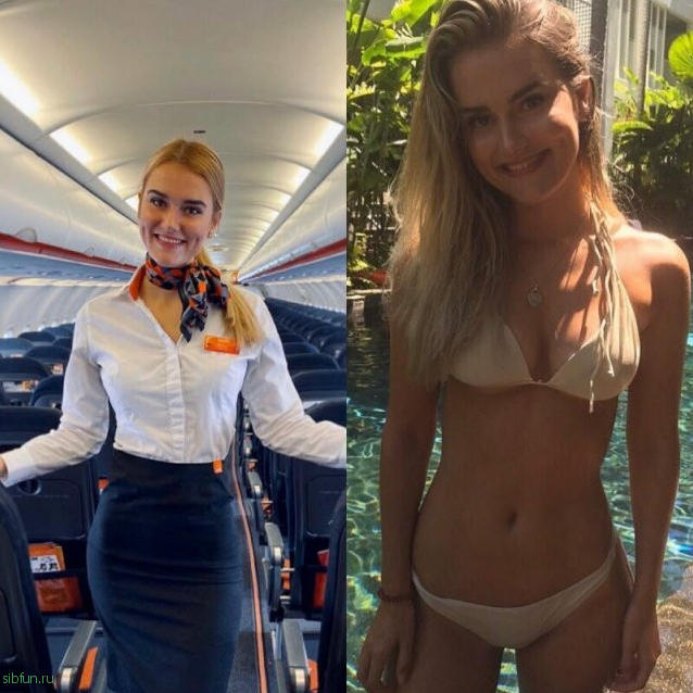 Фотографии стюардесс на работе и в социальных сетях 