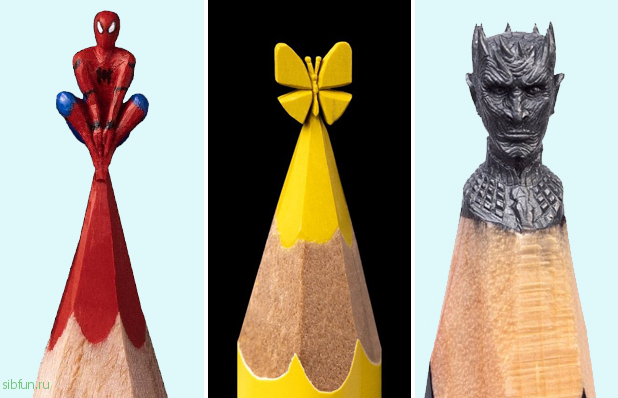 Художник, который создаёт впечатляющие миниатюрные скульптуры на кончиках карандашей