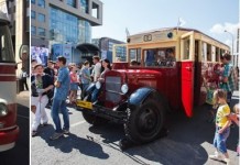 Парад ретро-автобусов в Москве