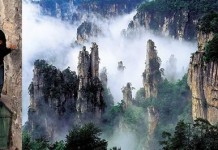 «Небесные врата» на горе Тяньмэнь в Китае