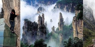 «Небесные врата» на горе Тяньмэнь в Китае