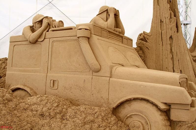 Песчаные скульптуры в японской пустыне Тоттори