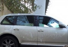 Московские строители проучили водителя внедорожника