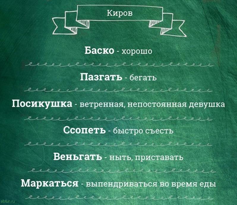 50 региональных переводов слов "с русского на русский"