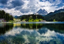 Зеркало водной глади озера Мизурина