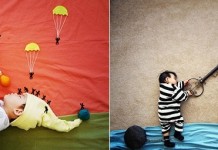 Китайская художница делает «живые» картины из спящих детей