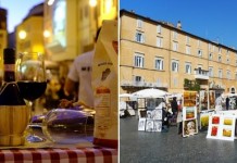 Площадь цветов в Риме