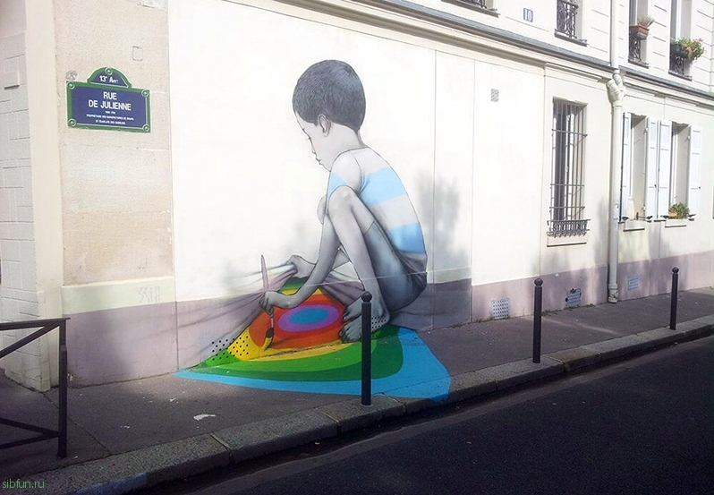 Удивительный стрит-арт от парижского художника Жульена Малланда