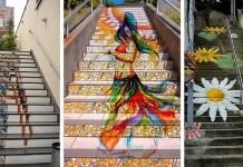 15 красочных лестниц в стиле Street-Art