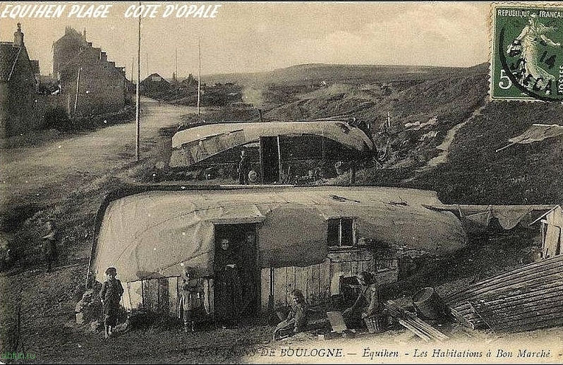 Equihen Plage – французская деревня с домами из перевёрнутых лодок