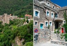 Экспериментальная итальянская деревня на склоне Приморских Альп