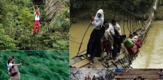 Путь до школы с риском для жизни