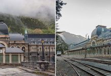 Заброшенный железнодорожный вокзал Канфранк у подножия Пиренейских гор