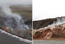 Необычные дымящиеся холмы в Канаде