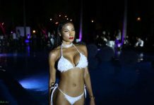 Модели с шикарными формами в бикини на показе Элии Чоколато в отеле Мадонны
