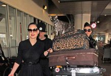 Дита фон Тиз в аэропорту Лос-Анджелеса