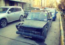 Безумный тюнинг ВАЗовской «четверки» в стиле рэт-лук