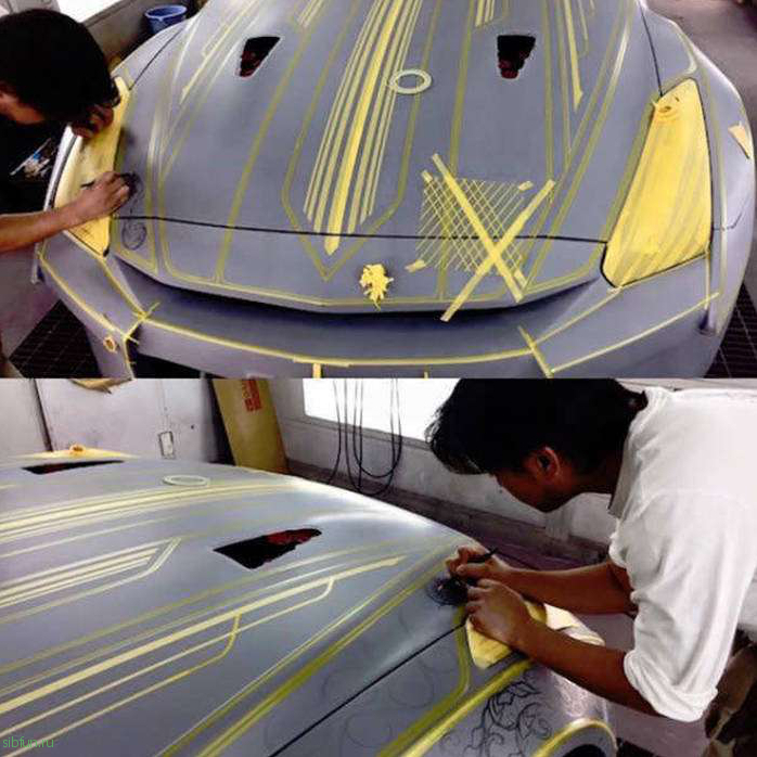 Невероятно сложный и трудоемкий процесс покраски одного автомобиля