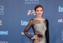 Белла Торн в прозрачном платье