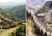 Великая индийская стена форта Кумбхалгарх в штате Раджастхан