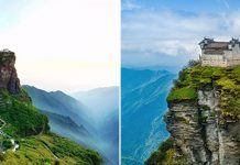 Удивительная гора Фаньцзиншань в провинции Гуйчжоу в Китае