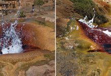 Искусственный гейзер возле города Аналавори на Мадагаскаре