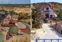 Красочная деревня Попай в бухте Анкор-Бэй на Мальте