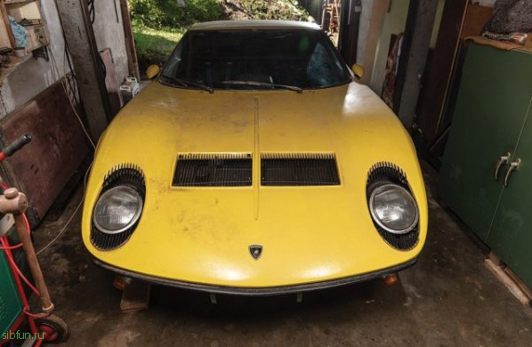 Редкий Lamborghini Miura 1969, недавно найденный в заброшенном гараже скоро уйдет с молотка