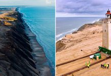 Перемещение маяка Рубьерг Кнуде