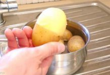 «Народный» способ быстрой очистки картофеля