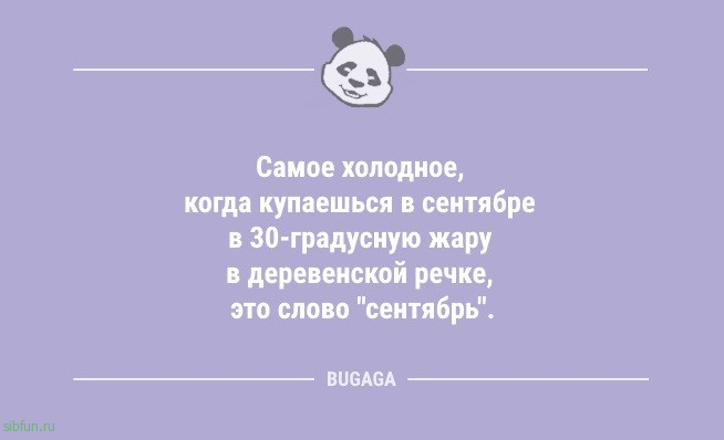 Анекдоты дня: «Самое холодное, когда купаешься в сентябре…» 