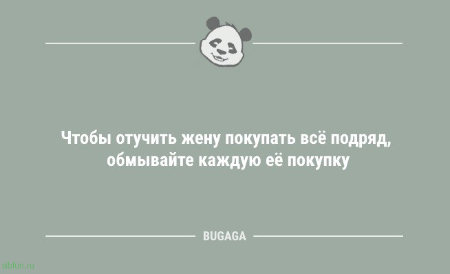 Анекдоты дня: «Чтобы отучить жену покупать всё подряд…» 