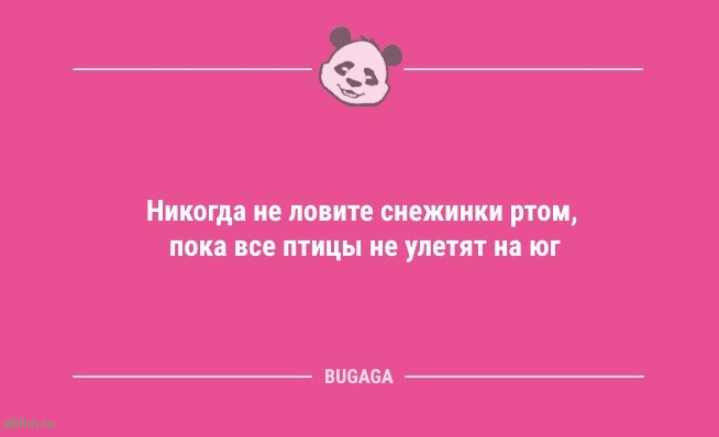 Пятничные анекдоты: «Никогда не ловите снежинки ртом…» 