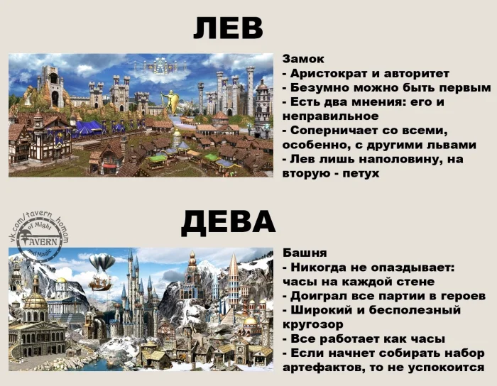 Герои Меча и Магии - знаки зодиака
