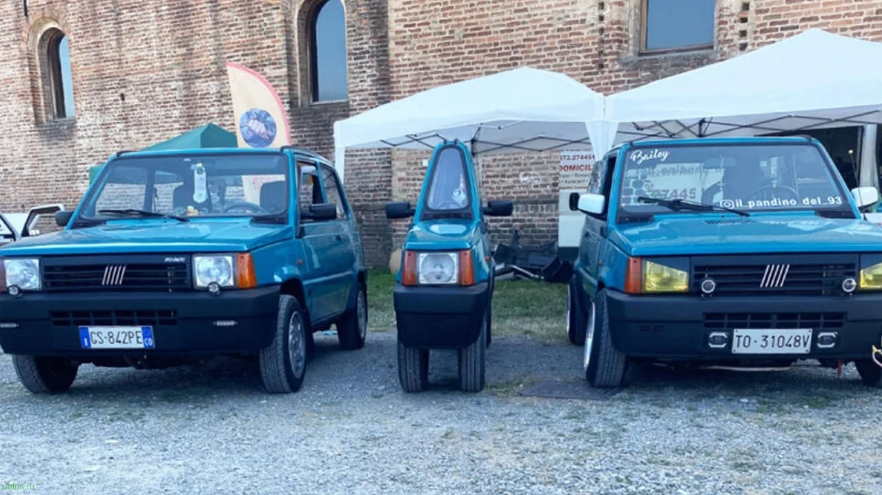 Итальянец превратил старенький Fiat Panda в самый узкий автомобиль в мире Итальянец превратил старенький Fiat Panda в самый узкий автомобиль в мире