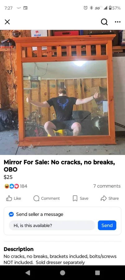 Люди продают зеркала