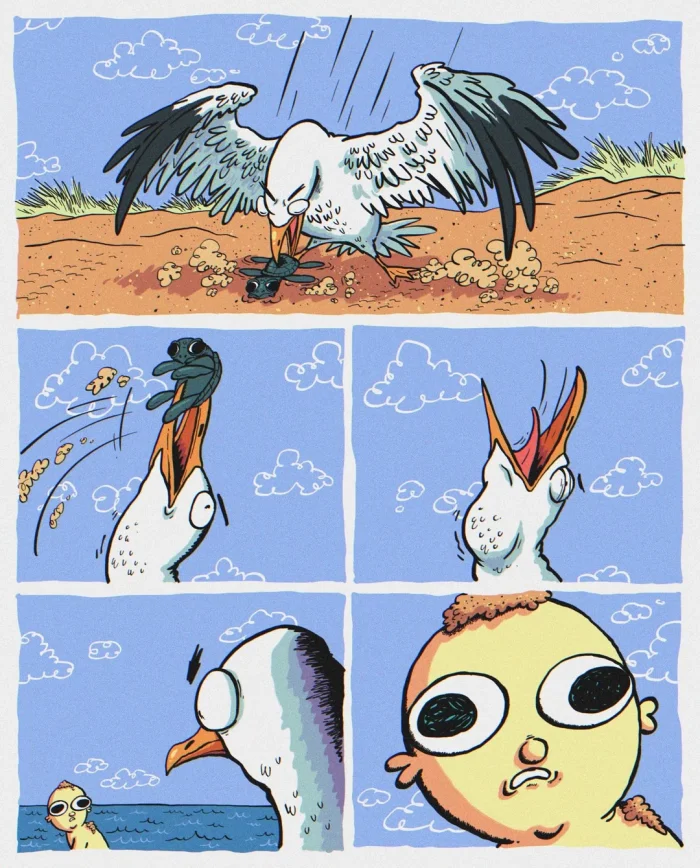 Комикс: "Беспанцирный морской мальчик"