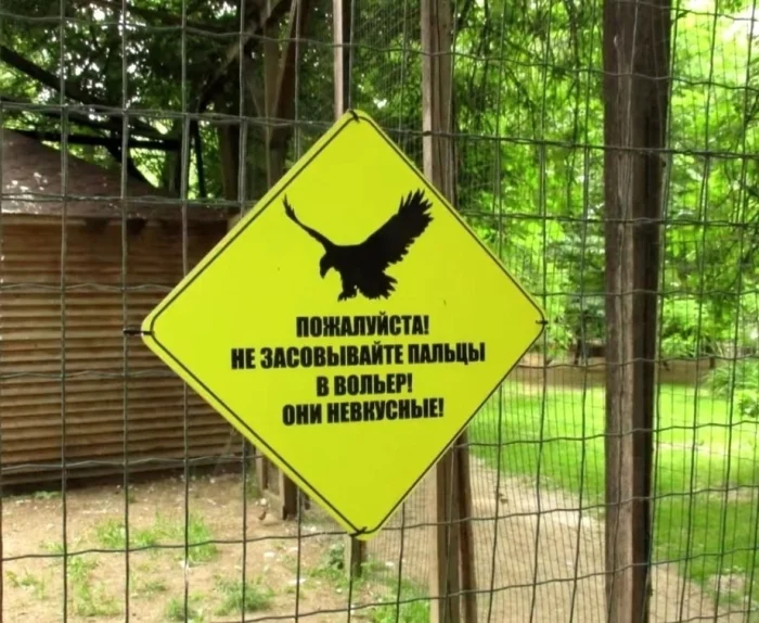 Таблички в зоопарке