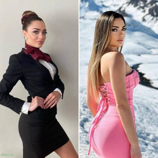 Стюардессы в униформе и без неё Стюардессы в униформе и без неё