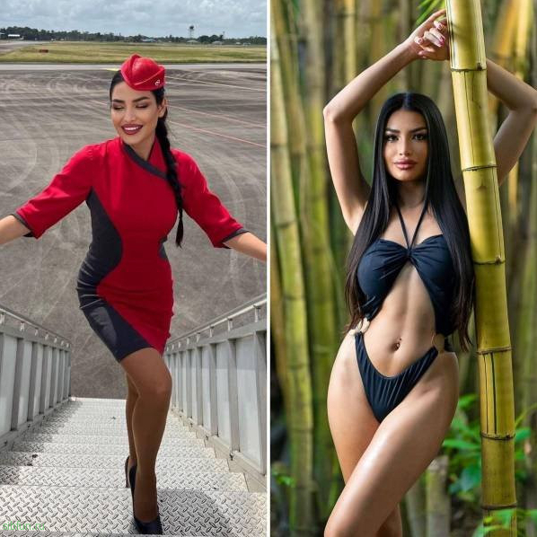 Стюардессы в униформе и без неё Стюардессы в униформе и без неё