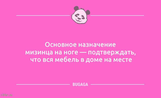 Анекдоты-новинки: «Основное назначение мизинца на ноге…» 