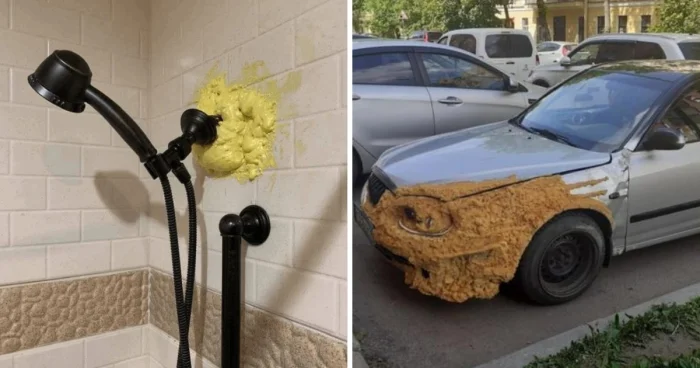 Монтажная пена — решение всех проблем: 16 смешных примеров «ремонта» Монтажная пена — решение всех проблем: 16 смешных примеров «ремонта»