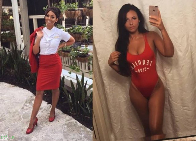 Стюардессы в униформе и без неё Стюардессы в униформе и без неё