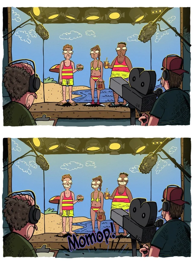 Комикс "Гамбургеры Голодного Хэнка"